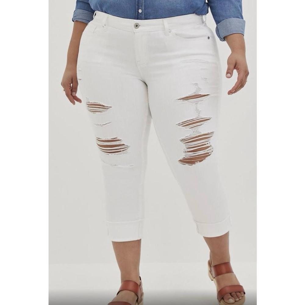 Torrid crop‎ boyfriend vintage stretch skinnyJeans 18